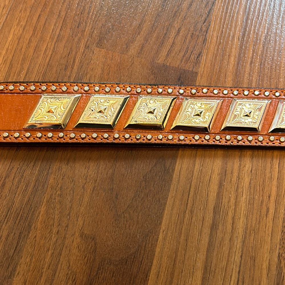 Western leather belt
